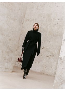 Reserved - Płaszcz z dodatkiem wełny - czarny ze sklepu Reserved w kategorii Płaszcze damskie - zdjęcie 187633225