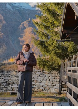 Reserved - Spodnie wide leg z kantem - ciemnoszary ze sklepu Reserved w kategorii Spodnie damskie - zdjęcie 187633268