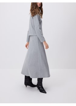 Reserved - Dzianinowa spódnica midi - ciemnoszary ze sklepu Reserved w kategorii Spódnice - zdjęcie 187633289