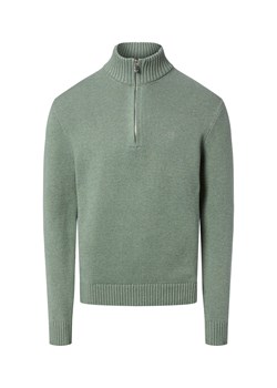 Nils Sundström Męski sweter z dzianiny Mężczyźni Bawełna miętowy jednolity ze sklepu vangraaf w kategorii Swetry męskie - zdjęcie 187633759