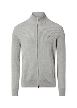 Polo Ralph Lauren Męski kardigan Mężczyźni Bawełna szary jednolity ze sklepu vangraaf w kategorii Swetry męskie - zdjęcie 187633825