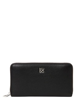 HUGO Portfel damski - Chris Kobiety czarny jednolity ze sklepu vangraaf w kategorii Portfele damskie - zdjęcie 187633835
