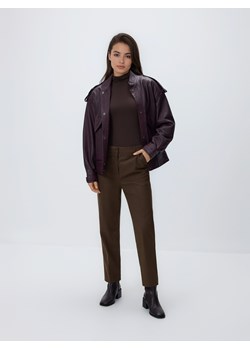 Reserved - Spodnie cygaretki - oliwkowy ze sklepu Reserved w kategorii Spodnie damskie - zdjęcie 187633969