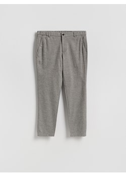Reserved - Spodnie chino slim w kratę - ciemnoszary ze sklepu Reserved w kategorii Spodnie męskie - zdjęcie 187634138