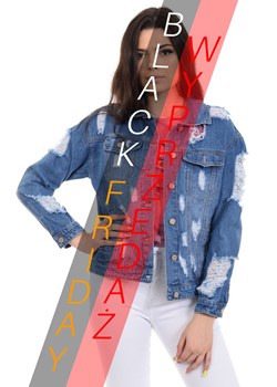 Jeansowa kurtka damska ze sklepu brendi.pl w kategorii Kurtki damskie - zdjęcie 187635537