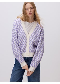 Reserved - Kardigan ze strukturalnym wzorem - wielobarwny ze sklepu Reserved w kategorii Swetry damskie - zdjęcie 187635859