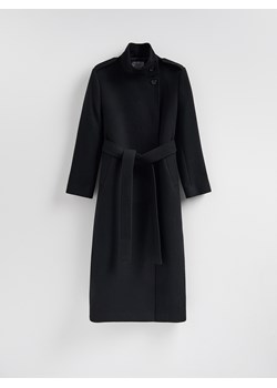 Reserved - Płaszcz z dodatkiem wełny - czarny ze sklepu Reserved w kategorii Płaszcze damskie - zdjęcie 187635936