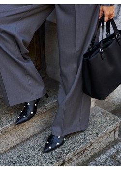 Sinsay - Botki z imitacji skóry - czarny ze sklepu Sinsay w kategorii Botki - zdjęcie 187636686