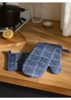 Sinsay - Rękawica i łapka kuchenna w kratę - granatowy ze sklepu Sinsay w kategorii Fartuchy kuchenne - zdjęcie 187636835