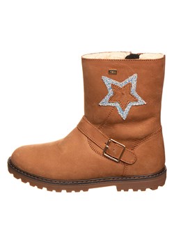 Lurchi Skórzane botki "Effi" w kolorze jasnobrązowym ze sklepu Limango Polska w kategorii Buty zimowe dziecięce - zdjęcie 187637317