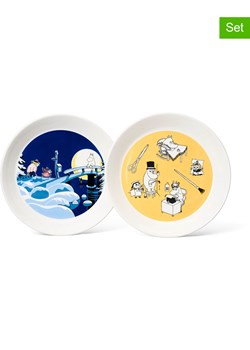 Moomin Talerzyki deserowe (2 szt.) w kolorze żółto-granatowym - Ø 19 cm ze sklepu Limango Polska w kategorii Naczynia - zdjęcie 187637329