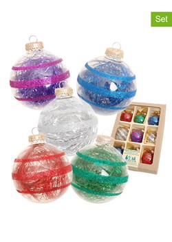 Krebs Glas Lauscha Bombki (9 szt.) w różnych kolorach - Ø 7 cm ze sklepu Limango Polska w kategorii Dekoracje bożonarodzeniowe - zdjęcie 187637448