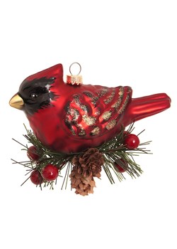 Krebs Glas Lauscha Ozdoba choinkowa w kolorze czerwonym - wys. 9 cm ze sklepu Limango Polska w kategorii Dekoracje bożonarodzeniowe - zdjęcie 187637455