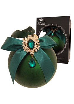 Krebs Glas Lauscha Bombka w kolorze zielonym - Ø 8 cm ze sklepu Limango Polska w kategorii Dekoracje bożonarodzeniowe - zdjęcie 187637456