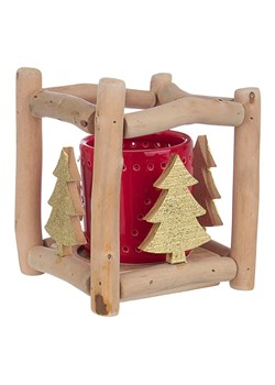 Bizzotto Świecznik &quot;Asya&quot; w kolorze jasnobrązowo-czerwonym - 12 x 14,5 x 12 cm ze sklepu Limango Polska w kategorii Świeczniki - zdjęcie 187637585