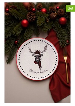 Hermia Talerze obiadowe (6 szt.) w kolorze kremowo-czerwonym - Ø 25,5 cm ze sklepu Limango Polska w kategorii Naczynia - zdjęcie 187637607