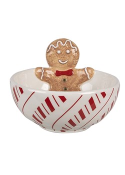 Clayre &amp; Eef Miska w kolorze biało-czerwonym na musli - Ø 12 cm ze sklepu Limango Polska w kategorii Naczynia - zdjęcie 187637627