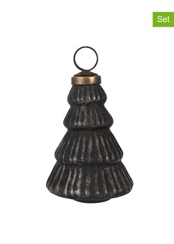 Clayre &amp; Eef Bombki (2 szt.) w kolorze czarnym - wys. 11 x Ø 7 cm ze sklepu Limango Polska w kategorii Dekoracje bożonarodzeniowe - zdjęcie 187637647