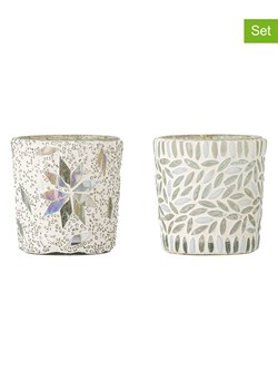 Bloomingville Świeczniki (2 szt.) &quot;Myr Votive&quot; w kolorze białym - wys. 7,5 x Ø 6,5 cm ze sklepu Limango Polska w kategorii Świeczniki - zdjęcie 187637686