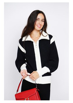 ASSUILI Kardigan w kolorze czarno-białym ze sklepu Limango Polska w kategorii Swetry damskie - zdjęcie 187639379