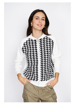 ASSUILI Kardigan w kolorze biało-czarnym ze sklepu Limango Polska w kategorii Swetry damskie - zdjęcie 187639389