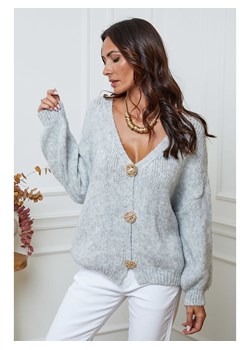 So Cachemire Kardigan &quot;Believe&quot; w kolorze szarym ze sklepu Limango Polska w kategorii Swetry damskie - zdjęcie 187639616