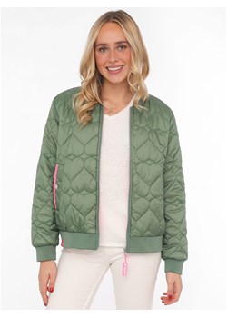 Zwillingsherz Kurtka pikowana &quot;Be Happy&quot; w kolorze zielonym ze sklepu Limango Polska w kategorii Kurtki damskie - zdjęcie 187639896