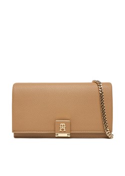 Torebka Tommy Hilfiger Th Her Flap W/Chain AW0AW17403 Beżowy ze sklepu eobuwie.pl w kategorii Kopertówki - zdjęcie 187640296