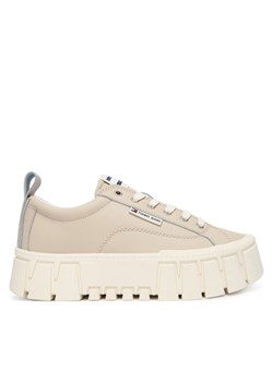 Tommy Jeans Sneakersy Tjw Vulc Flatform Leather EN0EN03008 Beżowy ze sklepu MODIVO w kategorii Buty sportowe damskie - zdjęcie 187640395