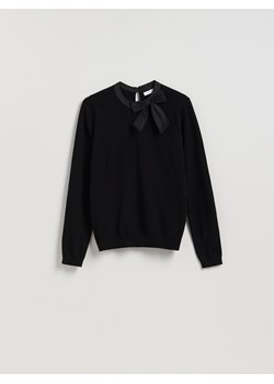 Reserved - Sweter z ozdobną kokardą - czarny ze sklepu Reserved w kategorii Swetry damskie - zdjęcie 187640867