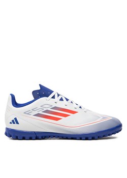 Buty do piłki nożnej adidas F50 Club TF IF1391 Biały ze sklepu eobuwie.pl w kategorii Buty sportowe dziecięce - zdjęcie 187641587