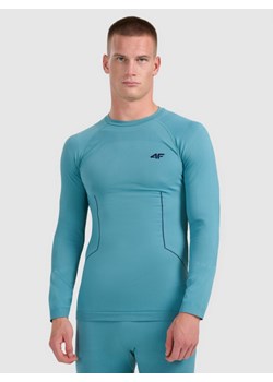 Męska bielizna termoaktywna (góra) 4F 4FWAW25USEAM233 - niebieska ze sklepu Sportstylestory.com w kategorii Bielizna termoaktywna męska - zdjęcie 187642225