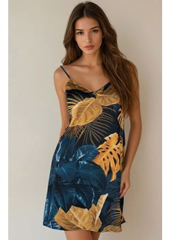 Damska koszulka satynowa i stringi Clairee, Kolor morski, Rozmiar S, LivCo Corsetti Fashion ze sklepu Primodo w kategorii Koszule nocne - zdjęcie 187642378