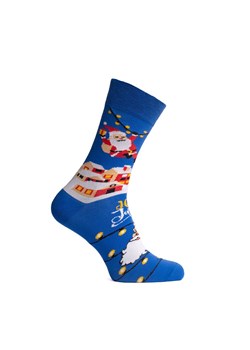 Świąteczne skarpetki męskie długie S163D Mikołaj, Kolor niebiesko-czerwony, Rozmiar 41-43, Italian Fashion ze sklepu Primodo w kategorii Skarpetki męskie - zdjęcie 187642466