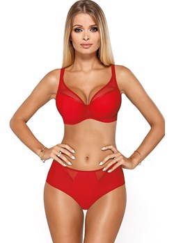 Biustonosz push-up czerwony gładki Ellie, Kolor czerwony, Rozmiar 65C, PariPari Lingerie ze sklepu Primodo w kategorii Biustonosze - zdjęcie 187642545