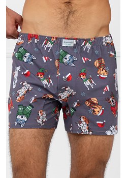 Świąteczne bokserki męskie szare Husky Bis, Kolor szary-wzór, Rozmiar S, Italian Fashion ze sklepu Intymna w kategorii Majtki męskie - zdjęcie 187642939