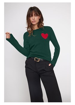 Maison Héritage Cashmere Kaszmirowy sweter w kolorze ciemnozielonym ze sklepu Limango Polska w kategorii Swetry damskie - zdjęcie 187643109