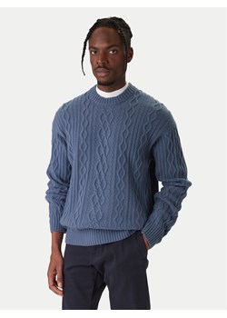 BOSS Sweter Kableto 50548689 Granatowy Regular Fit ze sklepu MODIVO w kategorii Swetry męskie - zdjęcie 187643299