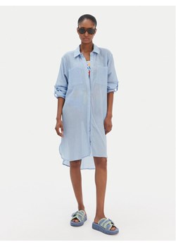 Seafolly Koszula Crinkle 55536-CU Błękitny Relaxed Fit ze sklepu MODIVO w kategorii Odzież plażowa - zdjęcie 187643309