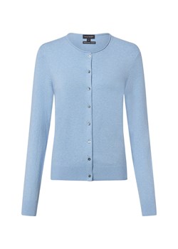 Franco Callegari Kardigan damski z zawartością kaszmiru Kobiety jasnoniebieski marmurkowy ze sklepu vangraaf w kategorii Swetry damskie - zdjęcie 187643648