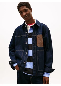 Tommy Jeans Męska kurtka dżinsowa Mężczyźni Bawełna granatowy jednolity ze sklepu vangraaf w kategorii Kurtki męskie - zdjęcie 187643655