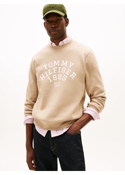 Tommy Hilfiger Bluza męska Mężczyźni Bawełna taupe nadruk ze sklepu vangraaf w kategorii Bluzy męskie - zdjęcie 187643656