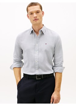 Tommy Hilfiger Męska koszula casual Mężczyźni Regular Fit Bawełna biały wzorzysty ze sklepu vangraaf w kategorii Koszule męskie - zdjęcie 187643658