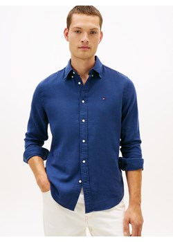 Tommy Hilfiger Męska koszula casual Mężczyźni Regular Fit Bawełna indygo wzorzysty ze sklepu vangraaf w kategorii Koszule męskie - zdjęcie 187643659