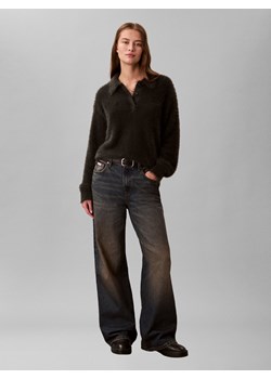 Calvin Klein Jeans Sweter damski z dzianiny Kobiety antracytowy jednolity ze sklepu vangraaf w kategorii Swetry damskie - zdjęcie 187643668