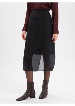 Opus Damska spódnica midi - Renny Kobiety Sztuczne włókno czarny jednolity ze sklepu vangraaf w kategorii Spódnice - zdjęcie 187643695