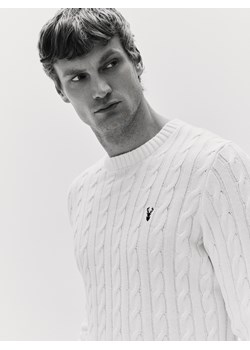 Reserved - Sweter ze świątecznym wzorem - złamana biel ze sklepu Reserved w kategorii Swetry męskie - zdjęcie 187643769