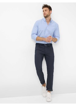 BRAX Chino - Chuck Mężczyźni Bawełna granatowy wzorzysty ze sklepu vangraaf w kategorii Spodnie męskie - zdjęcie 187644695