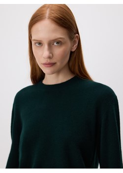 Reserved - Wełniany sweter - ciemnozielony ze sklepu Reserved w kategorii Swetry damskie - zdjęcie 187644887