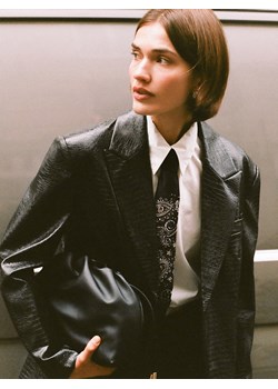 Reserved - Wzorzysty krawat - czarny ze sklepu Reserved w kategorii Dodatki damskie - zdjęcie 187645006